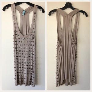 Guess Marciano Metal Detail Tank Top Sz L Stretch